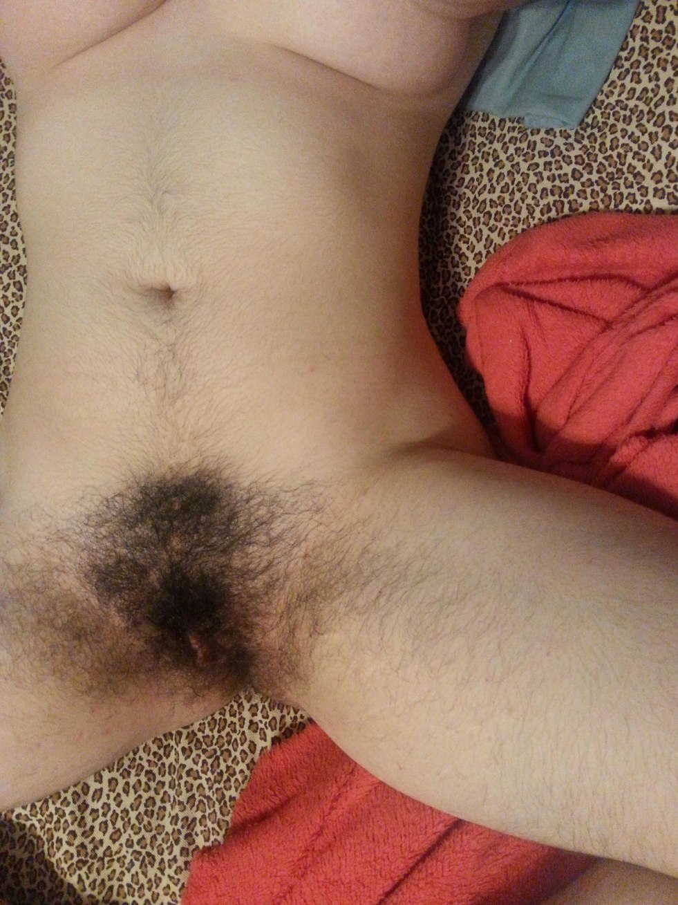 Naked women with hairy belly