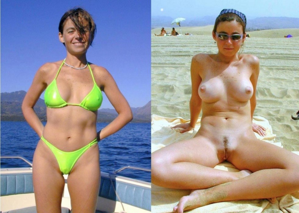 Hanging tits in a swimsuit