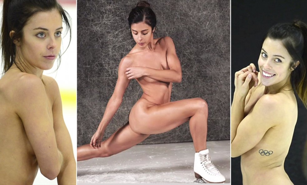 Naked figure skater Ashley Wagner