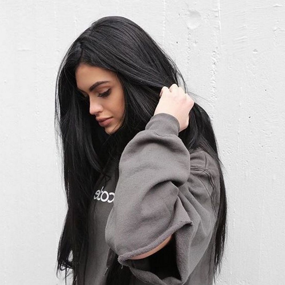 Girl with long dark hair