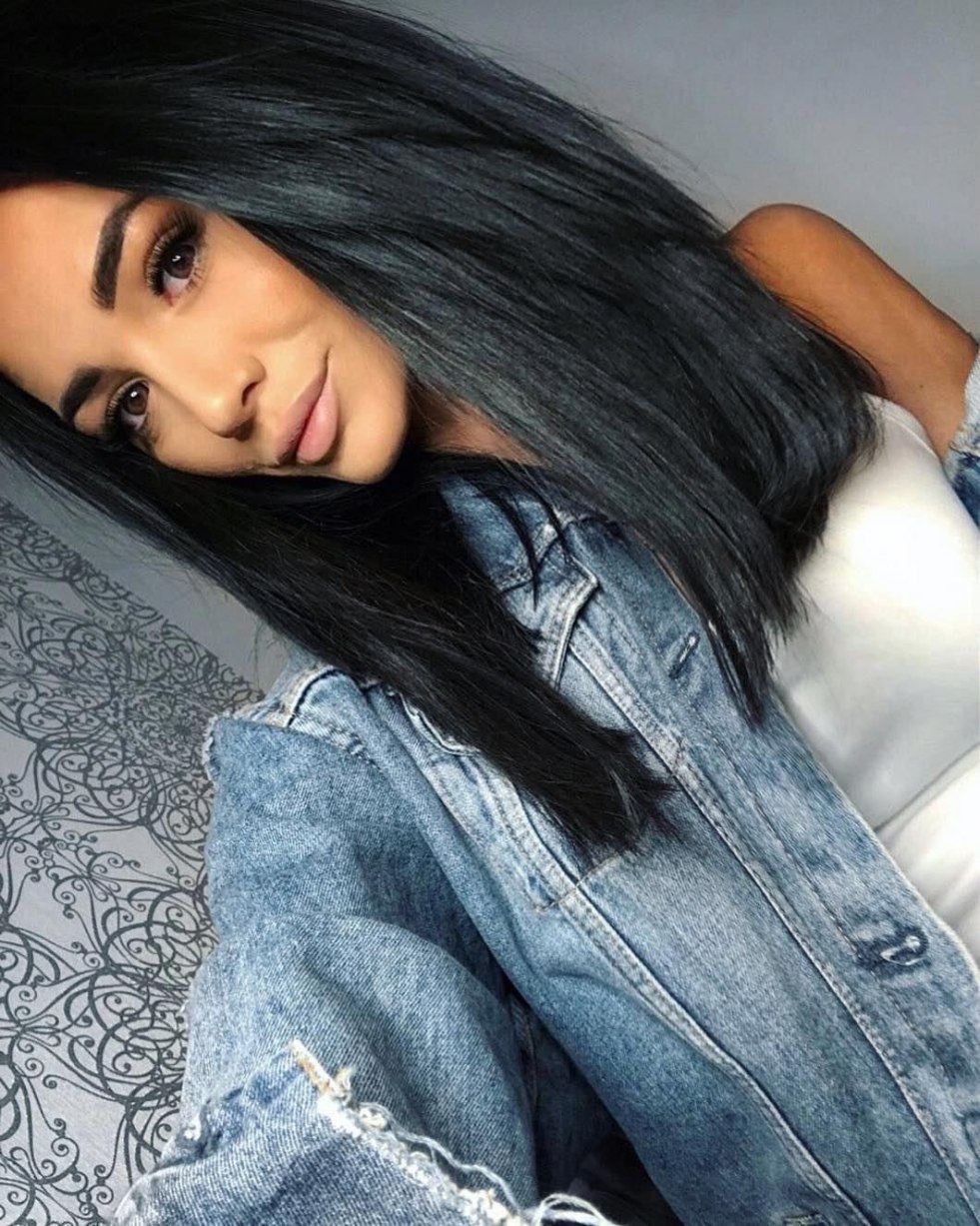 Beautiful girl with black hair