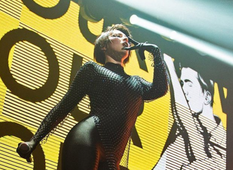 Ukrainian singer Maruv outwritten subscribers photo shoot in BDSM-Lingerie