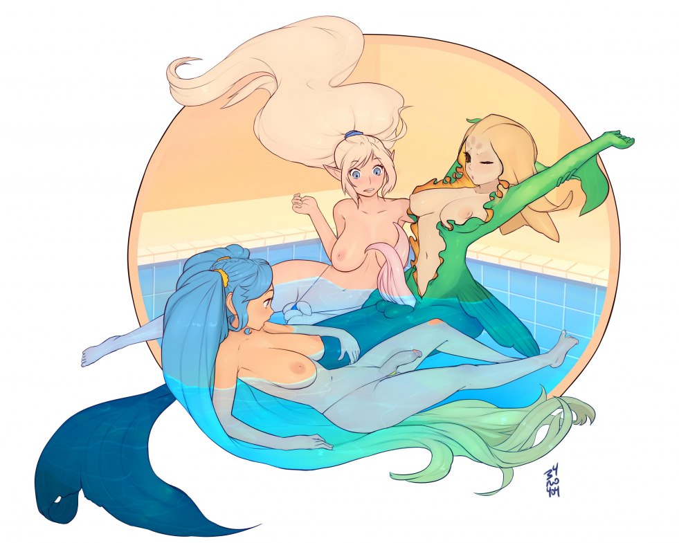 Transformation into a mermaid hentai