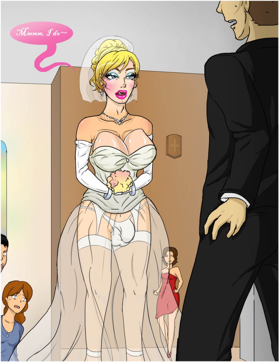 Fucking brides in wedding dresses