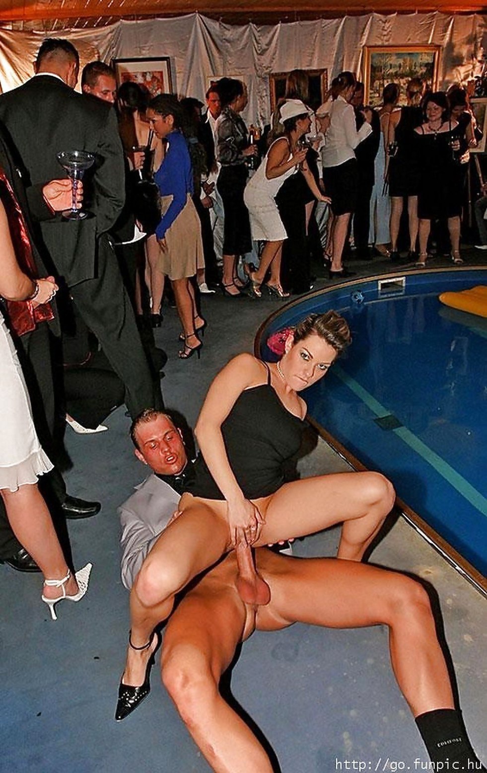 Naked stripper in public