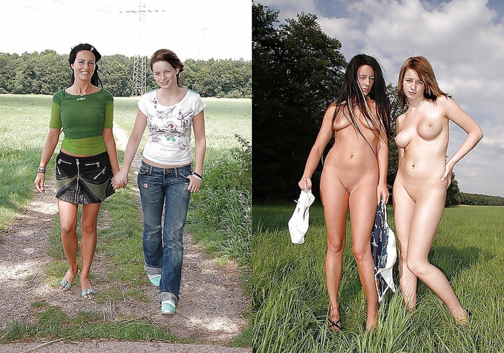 Beautiful busty women in clothes and without
