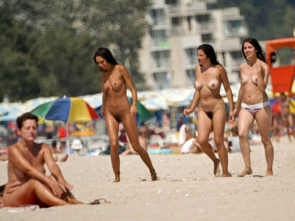 Naked girls on the communion beach