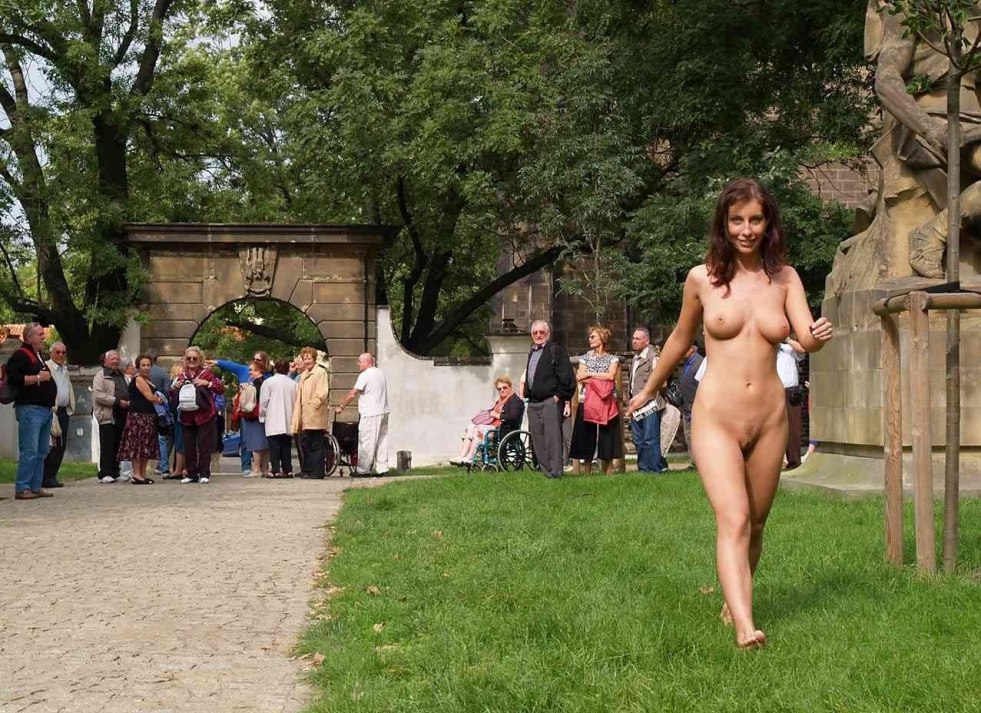 Naked women in public parks