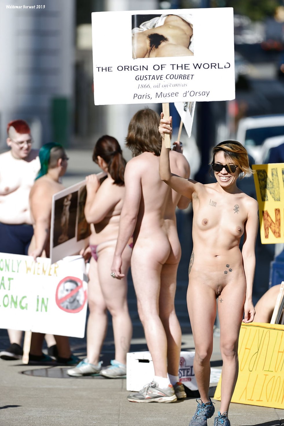 Naked public protests