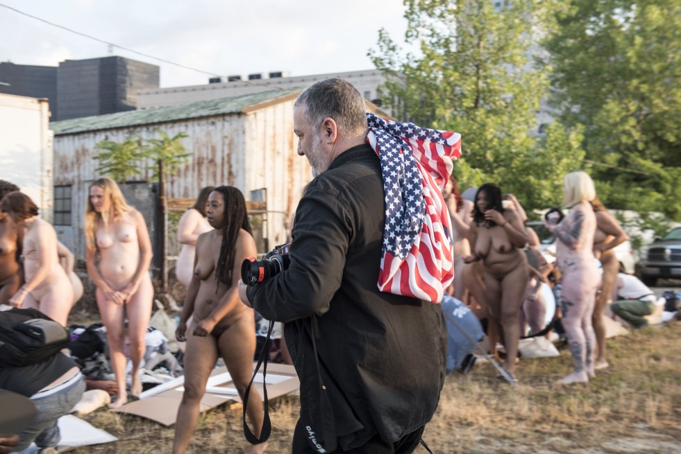 Naked women protest