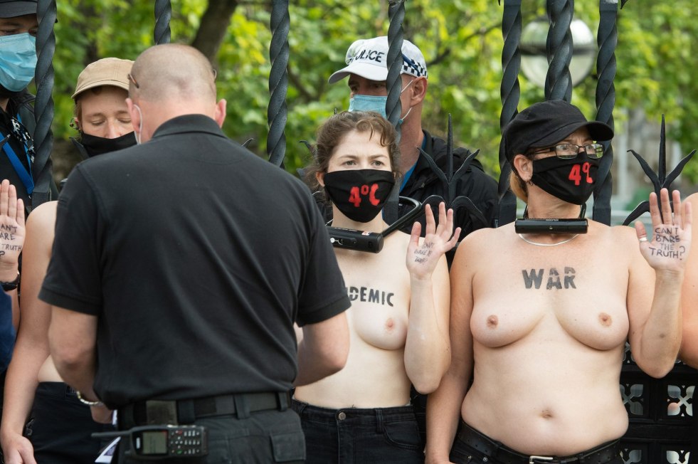 Naked public protests