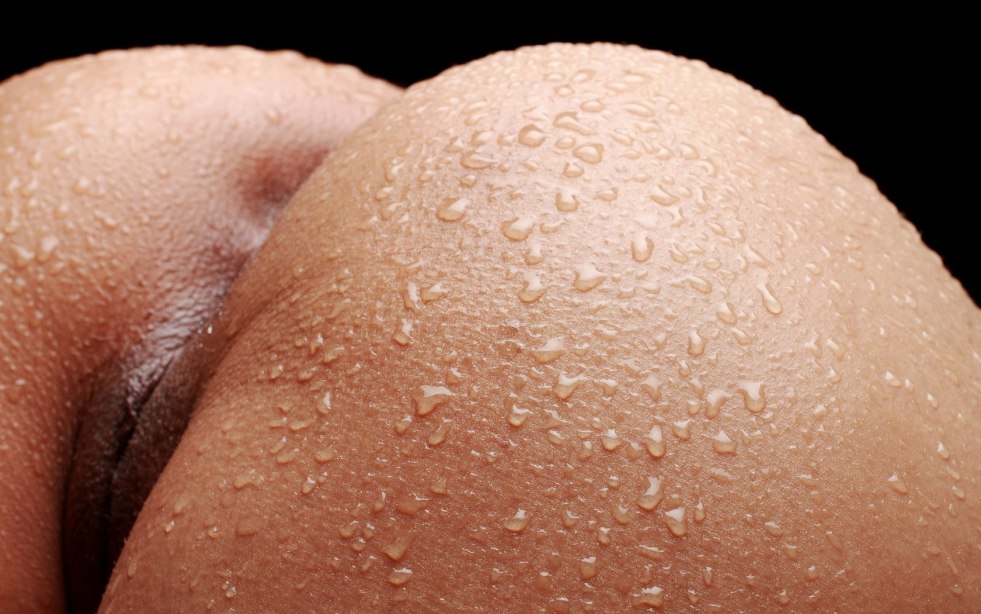 Beautiful naked ass close-up