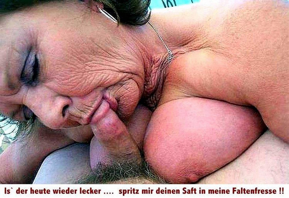 Cumshot on tits elderly