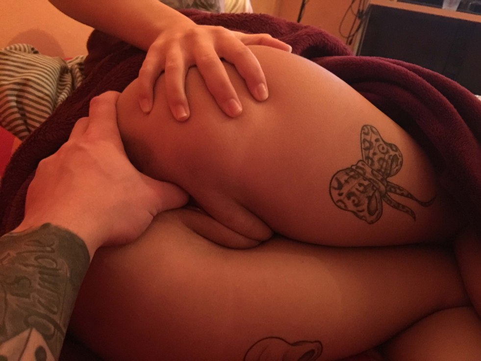 Gentle penetration with tattoo
