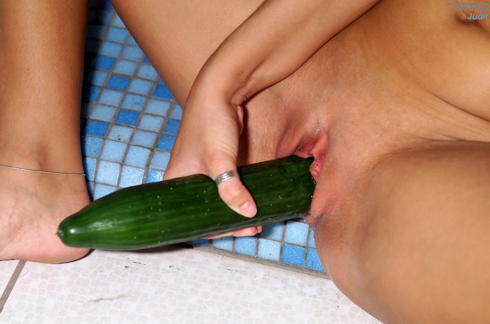 Huge cucumber in vagina