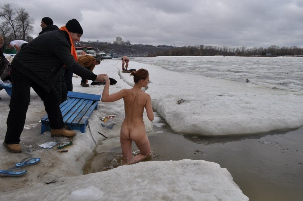 Epiphany bathing naked