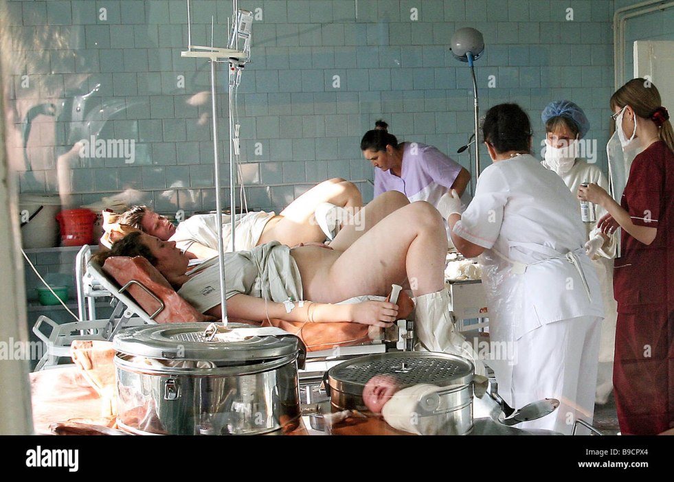 Naked in operating room