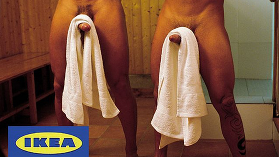 Huge dick in a towel