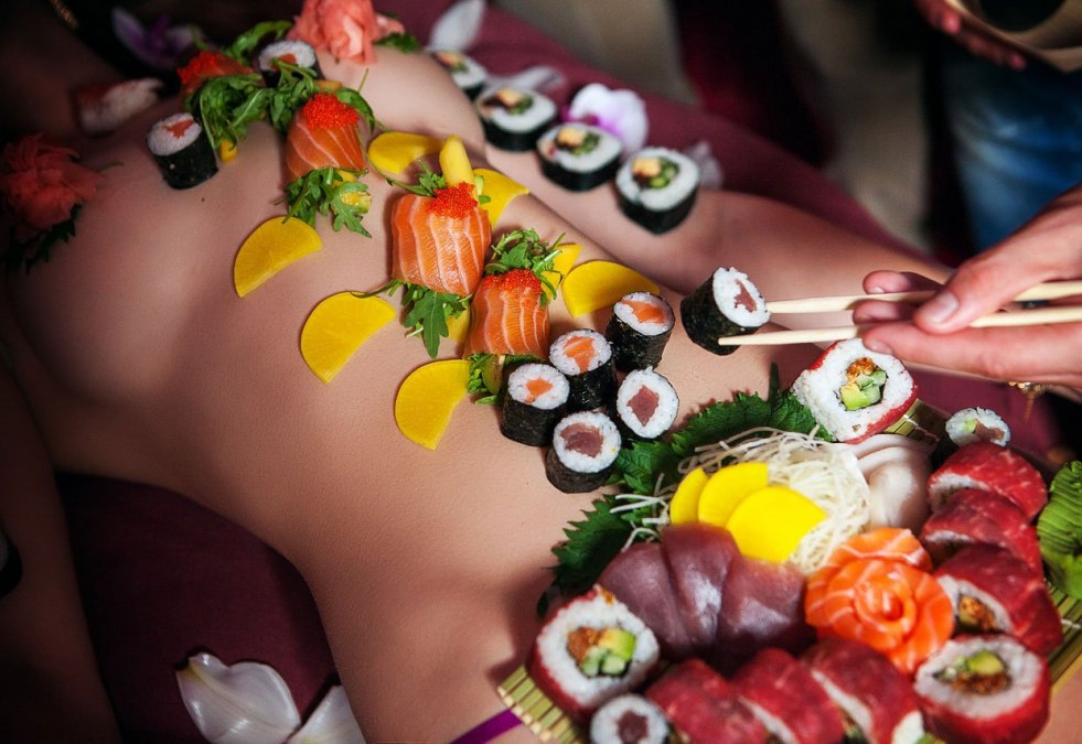 Insects on a naked body