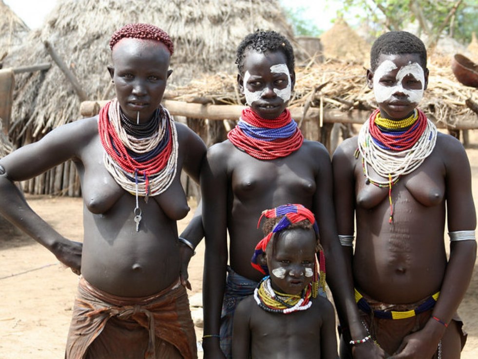 Naked Africans from a tribe