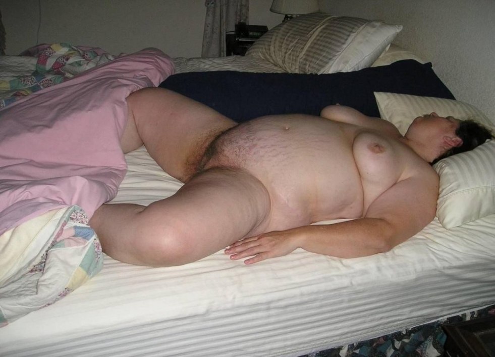 Sleeping naked fat wife