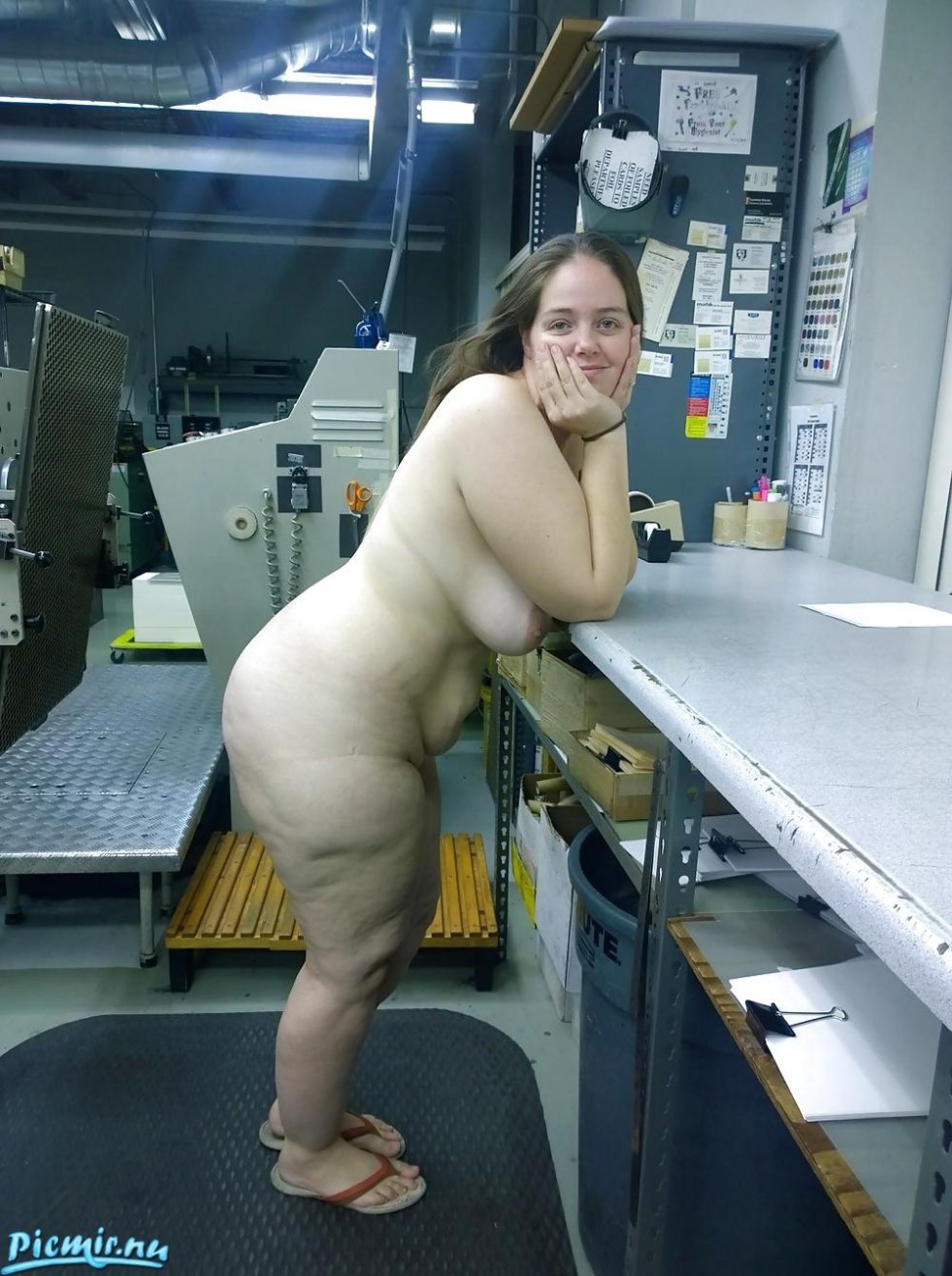Naked fat workers