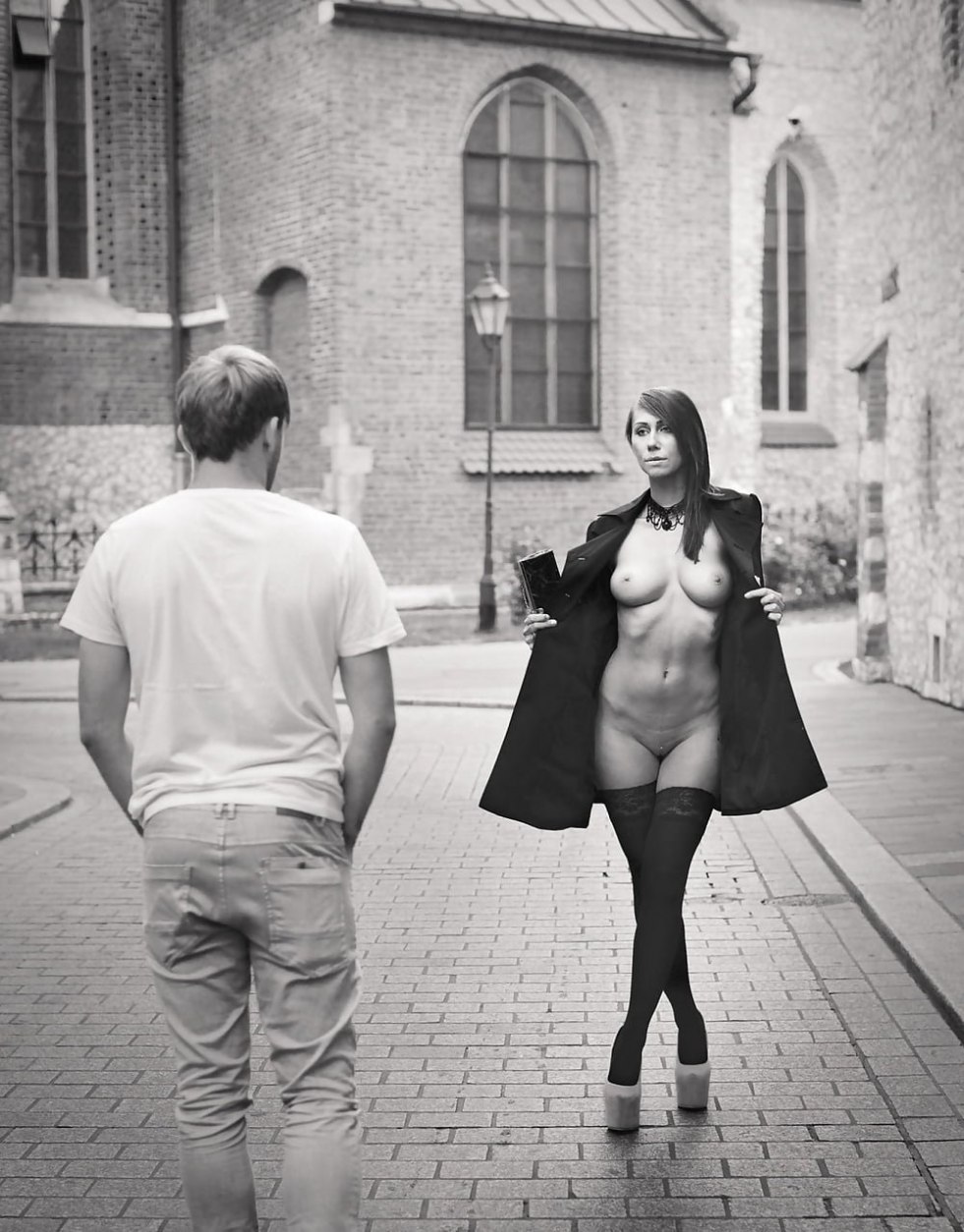 Street erotic shooting