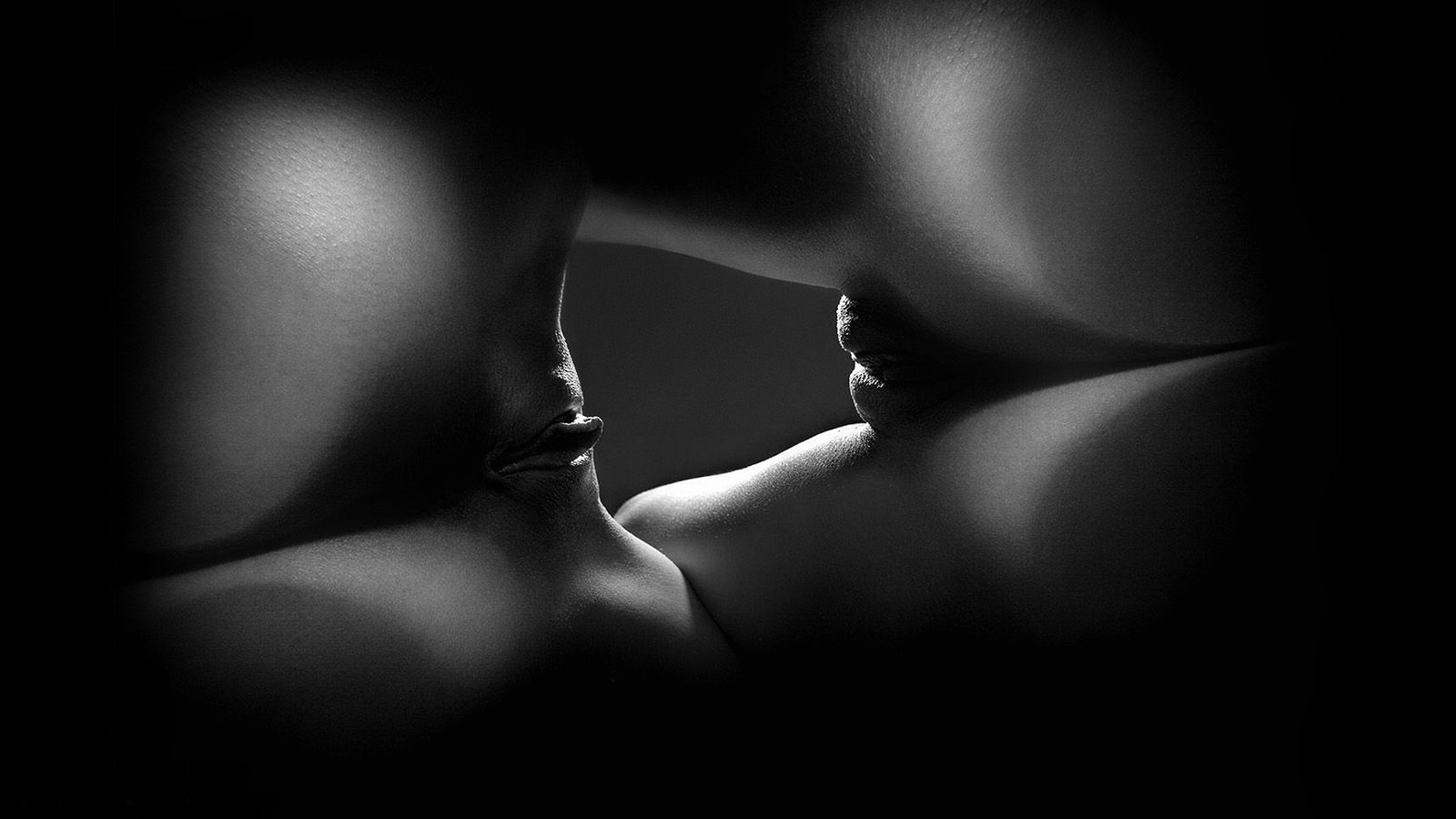 Black and white sexual art