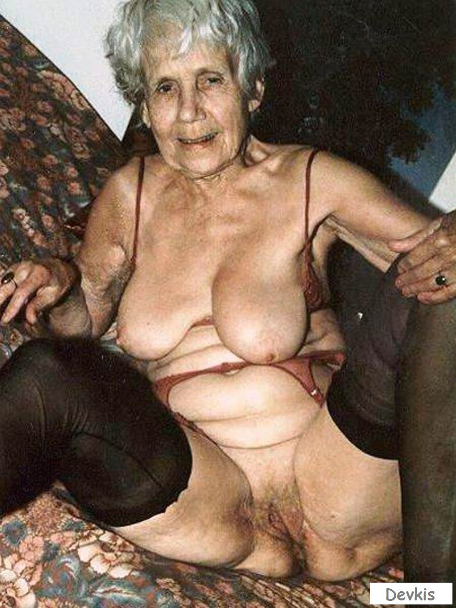 Old flabby bare old women