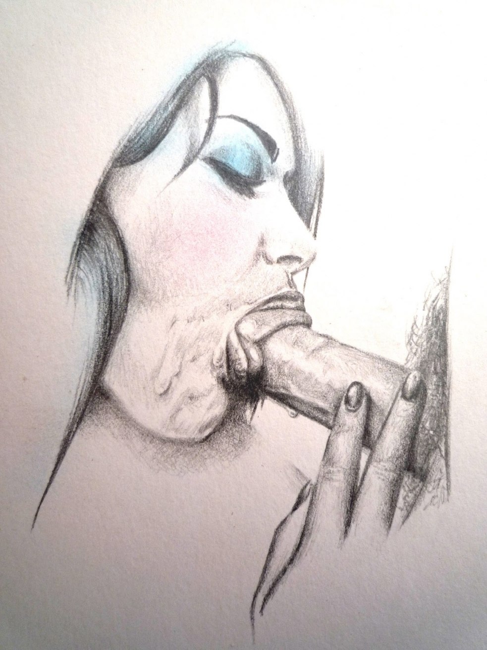 Wife Sucking Cock Drawing - Women draw and suck dick (58 photos) - porn