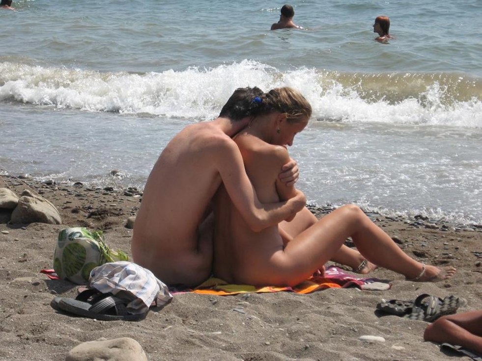 Nudist on the beach in Koktebel