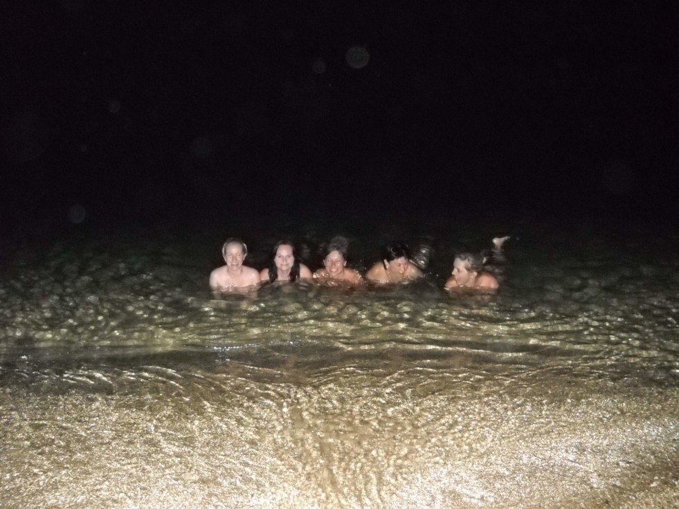 Bathing without clothes