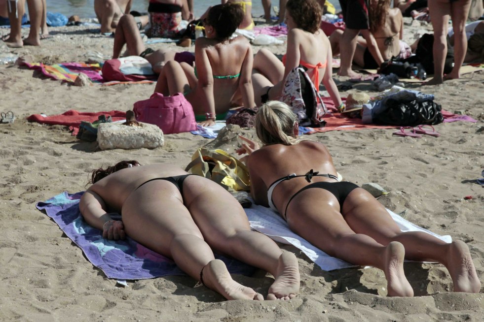 Swimming in transparent clothes