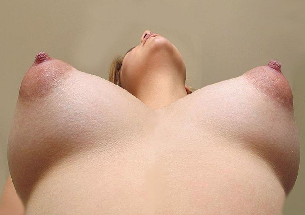 Cum between breasts and mouth