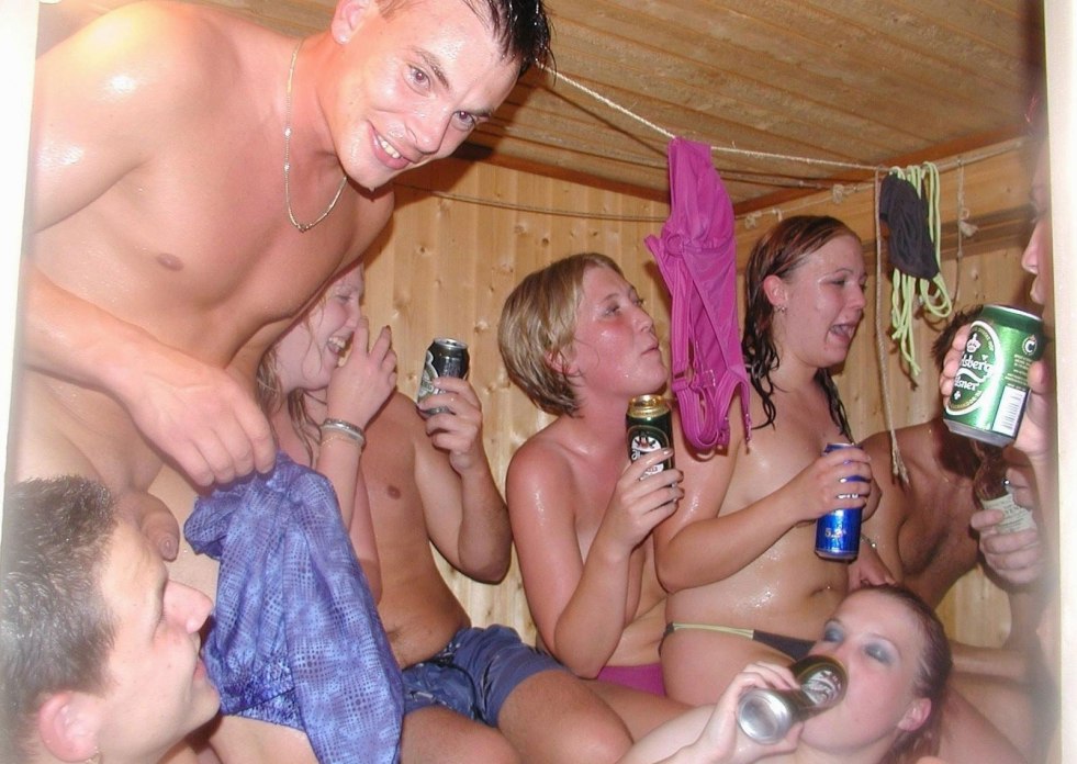 Fucking on corporate in sauna