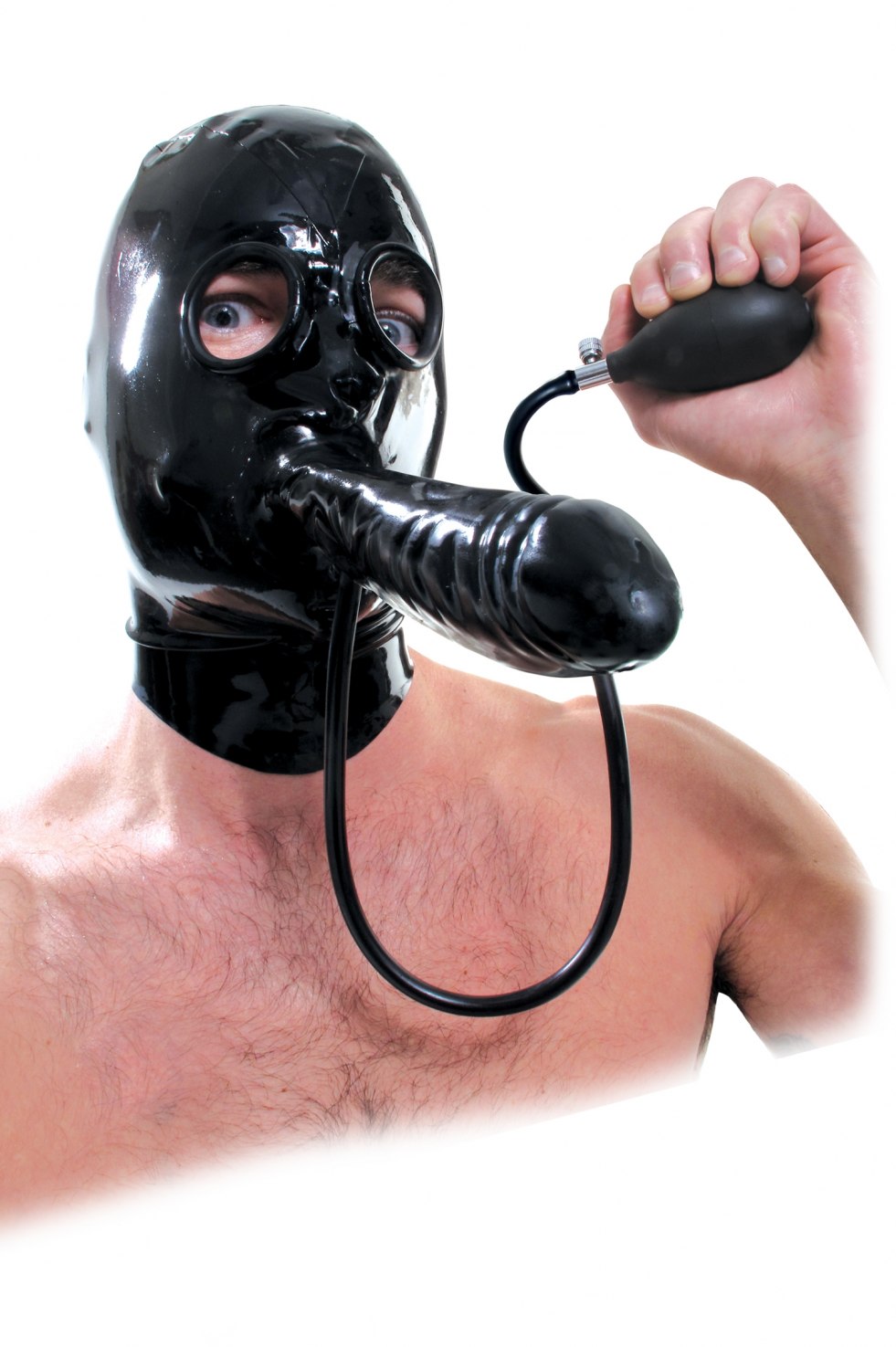 Latex mask with phalos