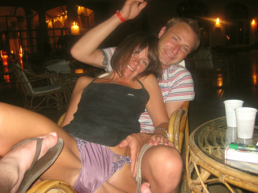 Girl on a disco without panties