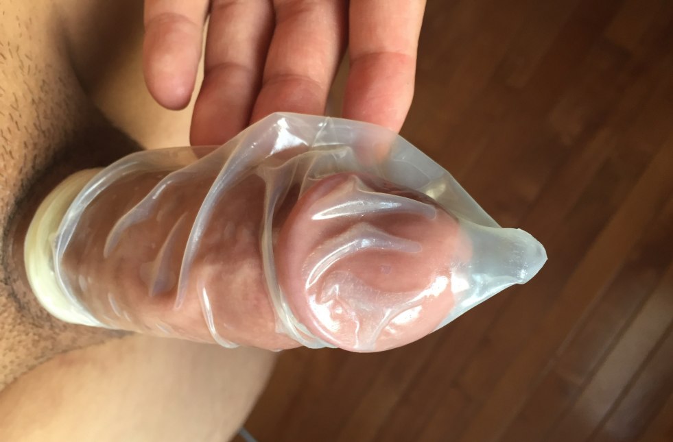 Beautiful fuck in a condom