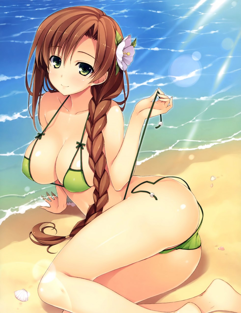 Naked anime girls on the sea