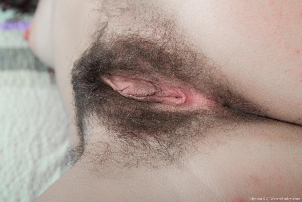 Hairy crotch brunette