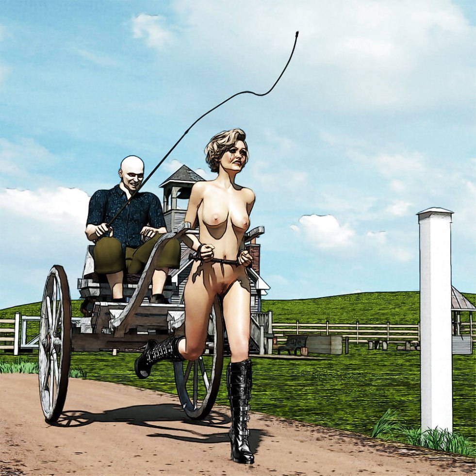 BDSM Ponygerl on the street herd