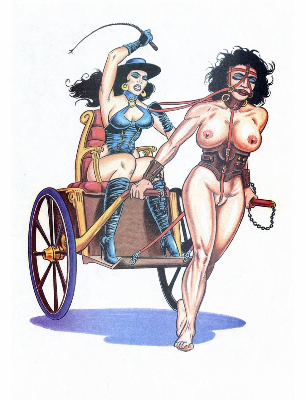 BDSM drawn in carts