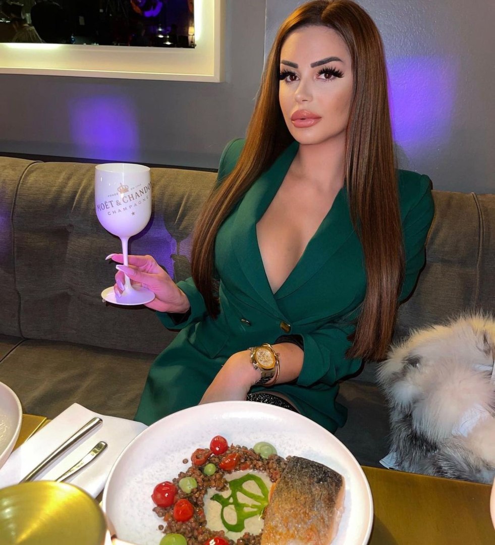 Helga Lovekaty in a swimsuit