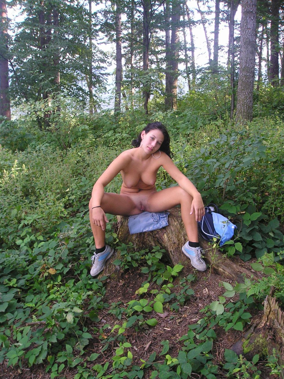 Private masturbation in nature