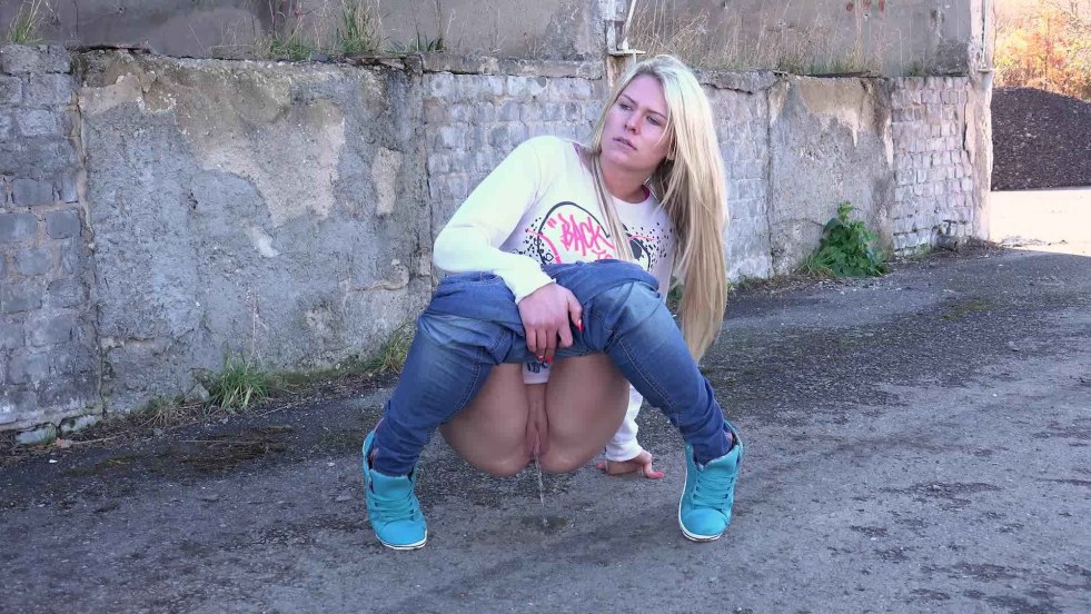 Naked women hide in nature