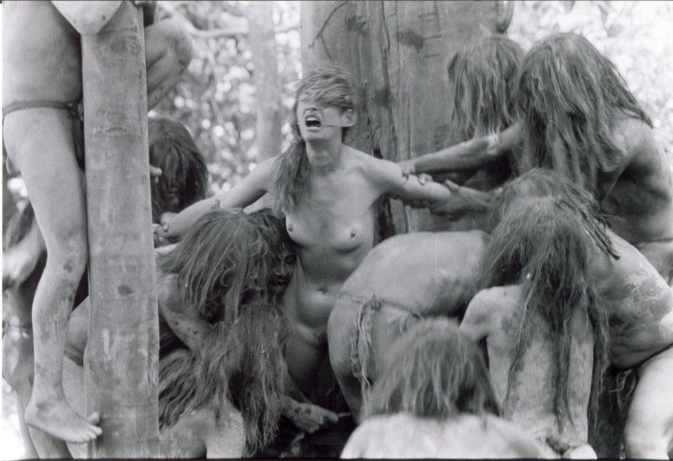 Naked women in front of execution