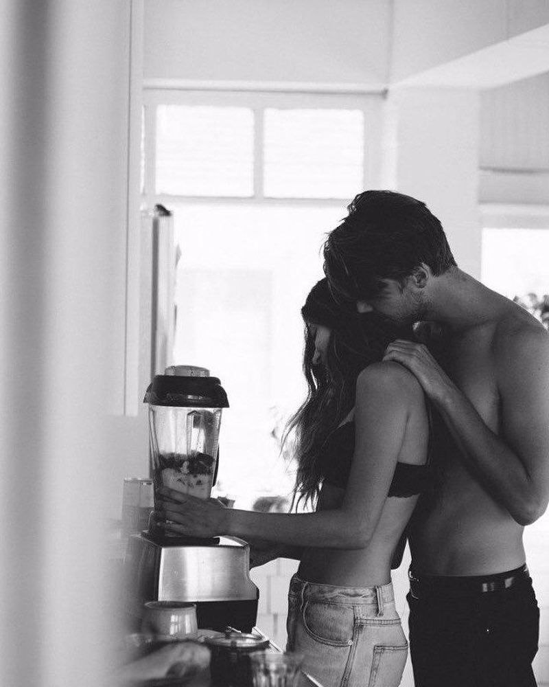 Morning with a beloved in bed