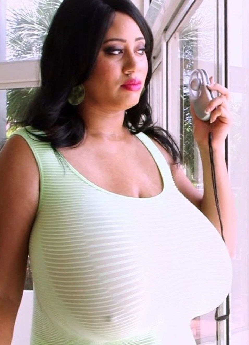 Rachel Aldan in a bra