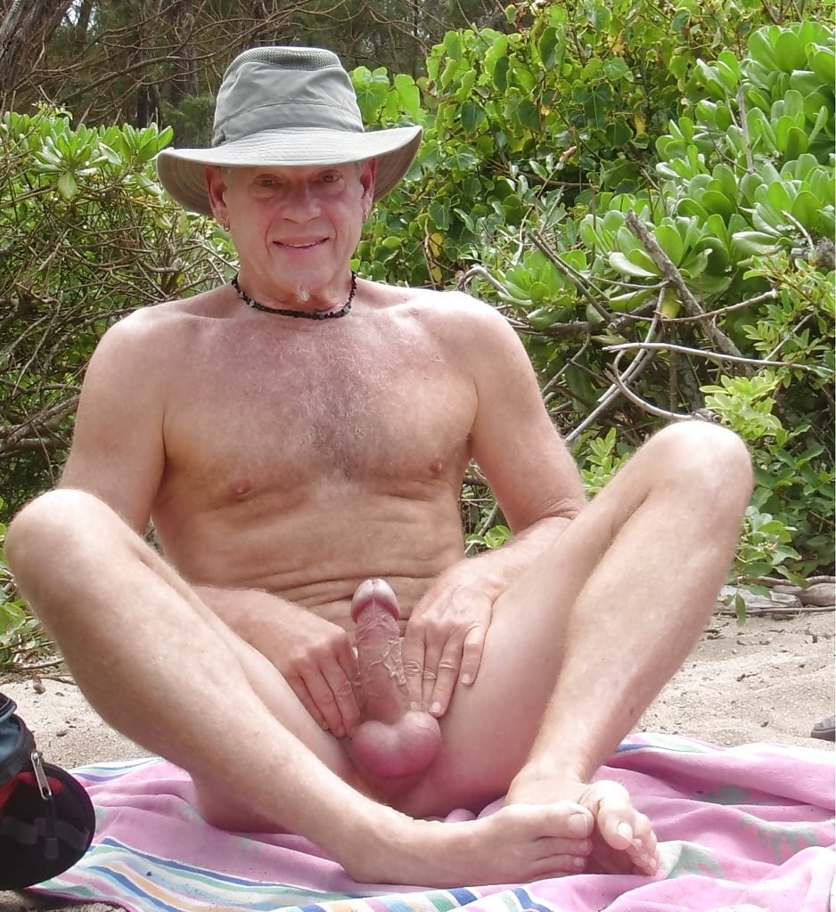 Naked mature man with a member