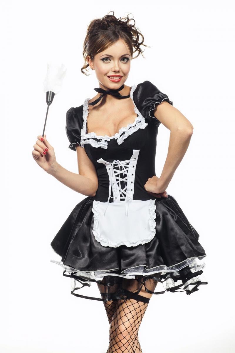 Girl in a suit of a maid